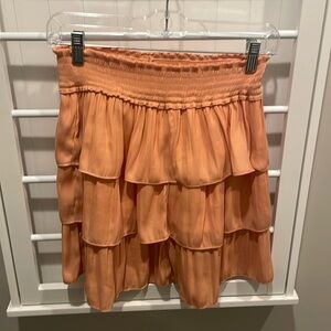 She and sky peach ruffle skirt worn once